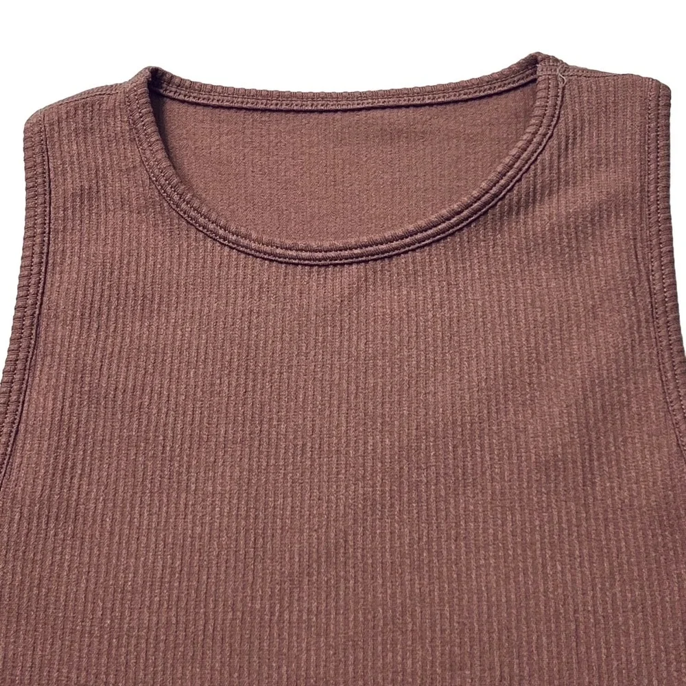 SKIMS Stretch Rib High‎ Neck Bralette NEW Rose Clay XXS/XS - Picture 4 of 11